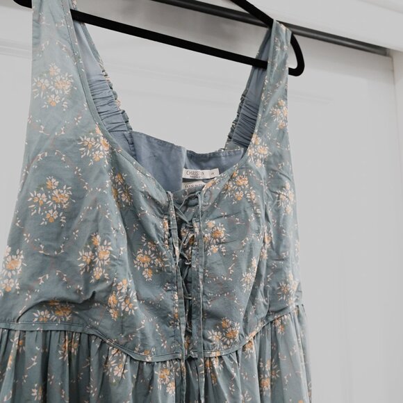 Christy Dawn Size 1X Adele Dress Blue Floral - Picture 6 of 8